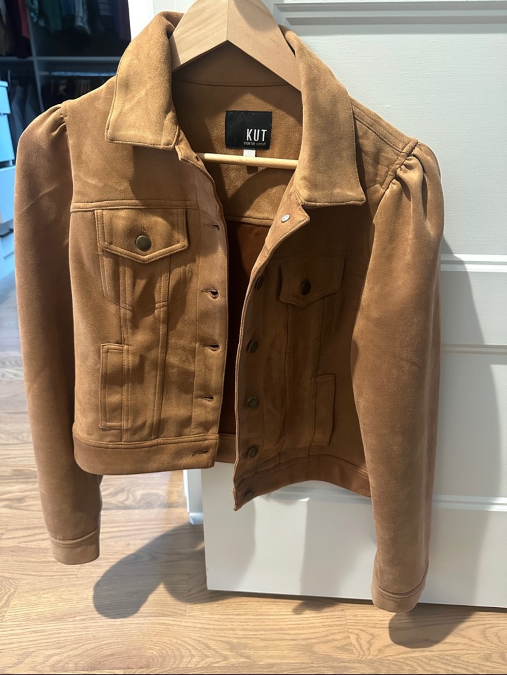 Kut from the Kloth Tan Suede Cropped Jacket